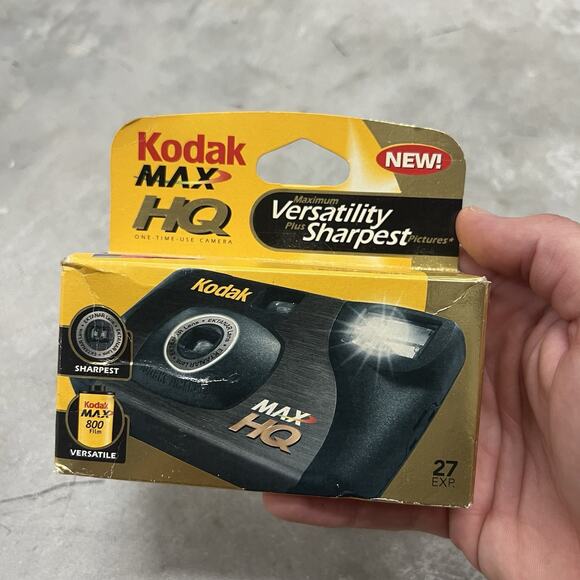 Kodak Max HQ Eastman Camera One Time Use 27 Exposures Ektanar Lens Expired 07/05 - Picture 1 of 6